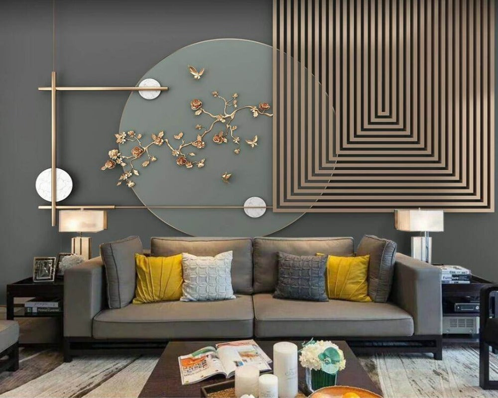 3D Wallpaper Eclectic Shapes